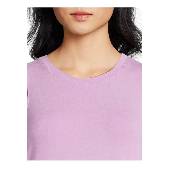 Time and Tru Soft Violet Sleeveless Swing Dress Crewneck Casual Summer Comfort M - Picture 5 of 7